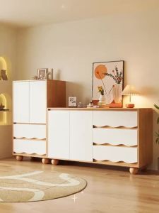 Dining Side Cabinet Integrated Storage Cabinet Against The Wall Solid Wood Storage Cabinet Living Room Wall Cabinet