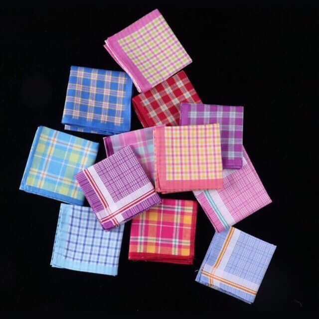 6/12%20PCS%20Unisex%20Assorted%20Cotton%20Handkerchief%20Cotton%20Fabric%20School%20Office%20Use%20Handkerchief%20-%20Image%203