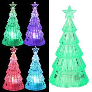 NCNC(OKDEALS01) Glowing Christmas Tree Night Light Colorful Luminous Christmas  Ornament Night Decoration Plastic  LED Lamps Kids