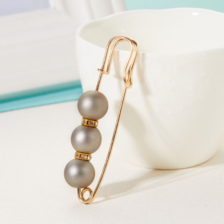 Faux Pearl Brooch Pins Sweater Shawl Clips Vintage Shirts Dresses