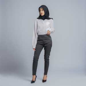 Celana wanita kantor  jumbo terbaru ban karet polyester premium stretch import syakira by azkia