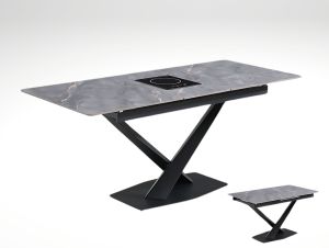 A05 Sintered Stone Dining Table With Built-in Electric Hob