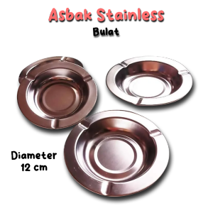 ASBAK ROKOK TEMPAT ABU ROKOK STAINLESS ASHTRAY ANTI KARAT TEMPAT PUNTUNG ROKOK