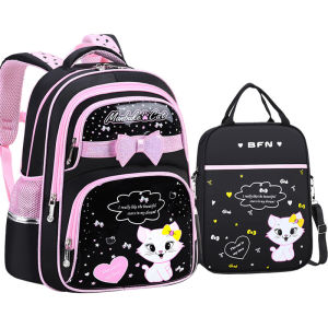 FashionCute Cat Backpack New Korean Primary For Children Schoolbag Kawaii Waterproof Casual Bag Girls Orthopedic Bookbag