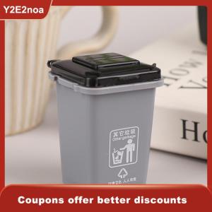 【Y2E2noa】 1:12 Dollhouse MiniTrash Can Model Mini Waste Bin Pen Organizer Home Storage Can