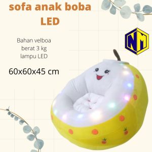 Sofa anak karakter Boba plus lampu LED