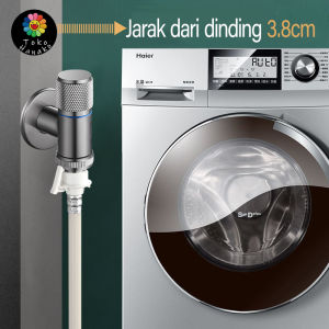 Kran Air Mesin Cuci /Keran Air Mesin Cuci Otomatis Anti Jatuh Stainless Steel Jatuh Otomatis Menghentikan Air Anti Ledakan yang