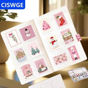 [COD] CISWGE AUTOPARTS 50 miếng dán tem giáng sinh đề can cho máy tính xách tay sổ lưu niệm Mũ bảo hiểm Guitar miếng dán thẩm mỹ sáng tạo tự làm