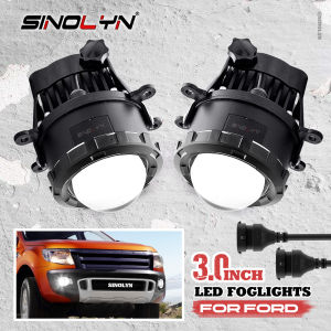 SINOLYN 3 inci lampu kabus LED lampu sukan projektor Lens H11 untuk Ford Focus/Fiesta/Transit/Ranger/Fusion/S-Max/Eco-Sport/Pick-UP Single Low Beam Accessories