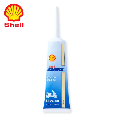 G-REN Shell Advance AX7 10W-40 4T Motorcycle Oil 800ml With Gear Oil 15W-40 120ML For High Performance Scooter