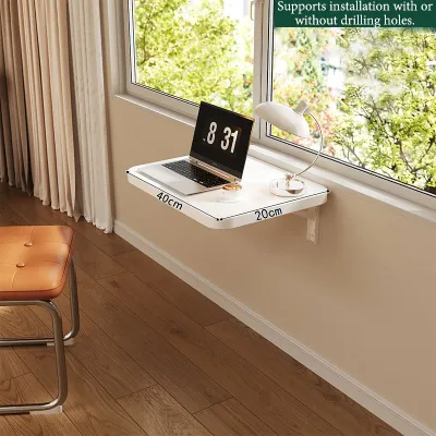 XUXU 24H COD Floating Shelves Table Space Saver Foldable Table Wall-Mounted Table Computer Table Kitchen Table 40/60/80/100/120cm Table Wall