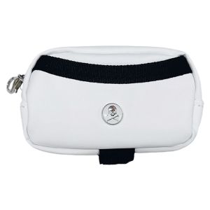 ntnkc golf bags PU Leather Durable Golf Sports Golf Ball Container Protection Bag Carry Bags Golf Ball Bag Waist Holder Bag Storage Bag Skull Golf Ball Pouch