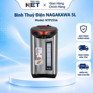 Bình Thủy Điện NAGAKAWA NTP2556 5L 750W | Inox 304 | 3 Cách Rót Nước | Khóa Trẻ Em | BH 12 Tháng