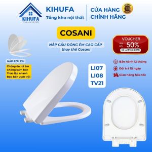 Nắp bồn cầu Đóng Êm thay thế cầu COSANI – LI07 LI08 TV21 nắp bàn cầu Trắng Chống Bám Bẩn N2K3