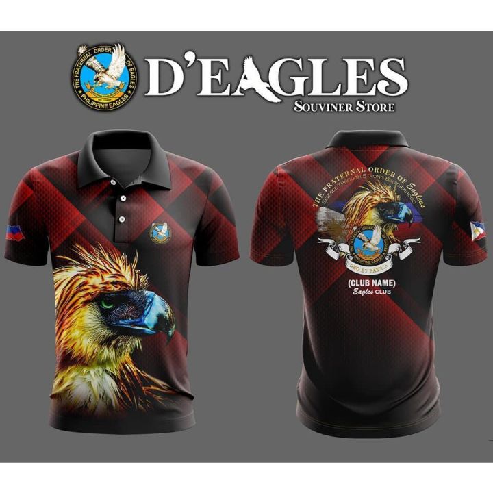 2022 Fraternal Order of Eagles POLO Shirt Philippine Eagles Full Sublimation 3D Summer T Shirt Cotton Short Sleeve Tee Lazada PH