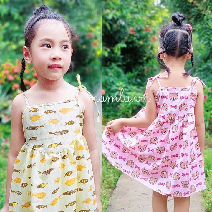Mua Đầm bé gái,váy trẻ em , cánh tiên siêu yêu vải linen size 1 đến 8 tuổi.  - Hồng - Size 1 (8-10kg) tại ShopMiNaKids | Tiki