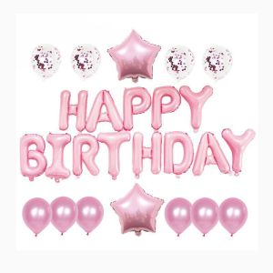 SG Happy Birthday Balloon Set for Theme Party Decoration with Latex and Sequin Balloons
