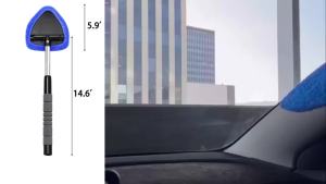 2-Pack Windshield Cleaner Tool Extendable Handle Auto Detailing Kit with 8 Washable Microfiber Pads & Spray Bottle Professional Home & Car Window Glass Duster 180 ° Swivel Head
