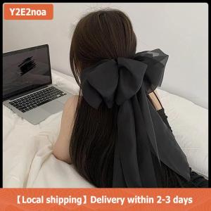 【Local shipping】 Siêu Cổ Tích Ribbon Bowknot tóc Clip công chúa ngọt ngào mùa xuân Clip cao cấp bầu không khí mũ nón Phụ kiện tóc