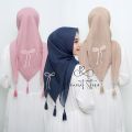 Hijab Segi Empat Paris Tasel Bordir Motif Pita /Kerudung Coquette Paris Pita / kerudung Ribbon. 