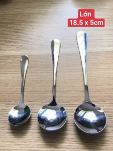 Muỗng Inox 304 Đầu Tròn Thiết Kế Sang Trọng Hàng Nhập Cao Cấp Dày Dặn