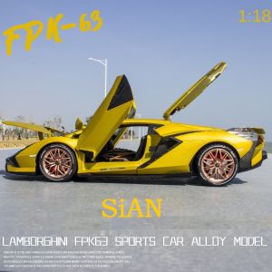 1:18 Lamborghini Sian Mobilan Diecast Sound light tarik kembali
