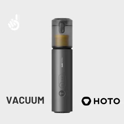 HOTO AutoCare Air Duster & Vacuum - Compact Wireless Vacuum High-Power Blower for Car Home PC
