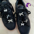 Shoe Charm (Sepasang) / Shoes Charm Ribbon / Hiasan Sepatu Pita Manik. 