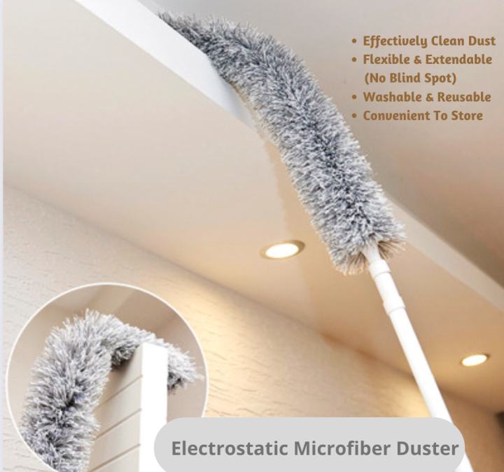 [SG INSTOCK] Extendable & Bendable Micro Fiber Duster Flexible Duster