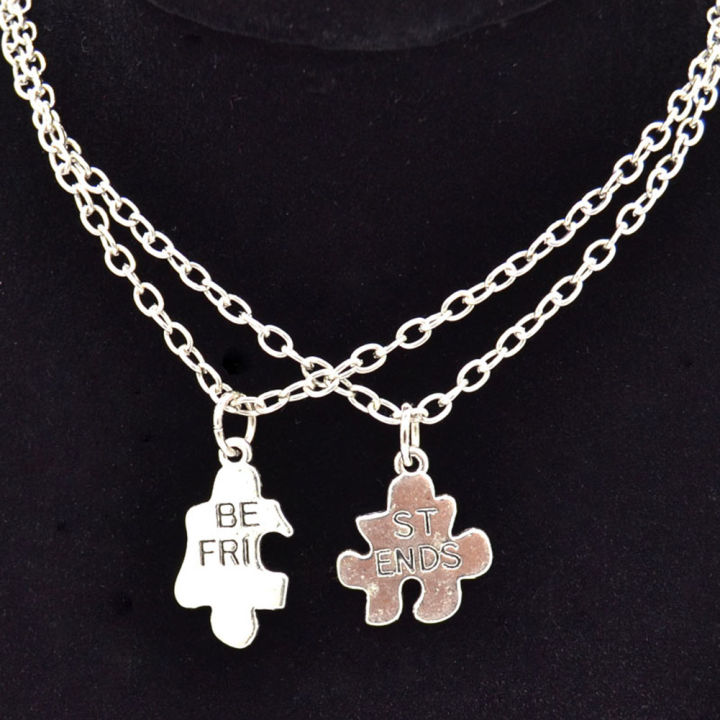 2Pcs/Pair Adjustable Best Friends Love Heart Pendant Friendship
