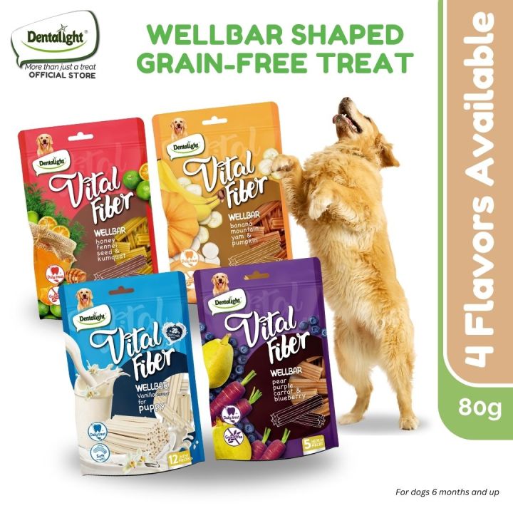 Dentalight Vital Fiber Wellbar-Shaped Healthy and Grain-Free Dental Dog ...