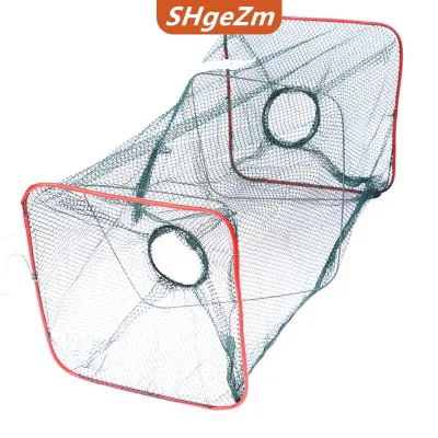[COD] SHgeZm Có Thể Gập Lại Đánh Cá Net Dip Net Cá Lồng Nylon Dây Thép Câu Cá Bẫy Lồng