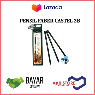 Pensil Pencil 2B Faber Castell 1 Pack Isi 12 pcs A & K Store