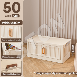 STON Foldable Wardrobe Organisers Collapsibl Storage Cabinet Durable Plastic Durabox With Wheels For Clothes Home Office