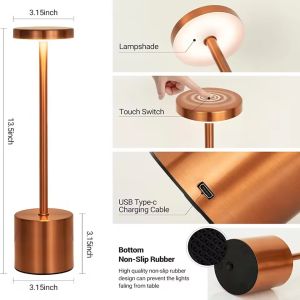 INEOO Rechargeable Led Night Light 3 Color Touch Table Lamp Creative Bedside Lights Outdoor Dining Written Lights Hotel Decor