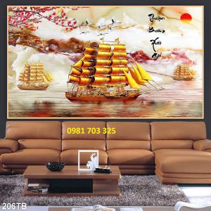 Tranh gạch 3D thuận buồm xuôi gió