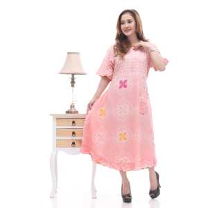Batik Nila Dewi [BISA COD] BATIK CAP DRESS REMPEL /DASTER WANITA TERBARU / RAYON SUPER GRADE A / PAKAIAN WANITA TERLARIS / Daster busui baju santai piyama termurah daster canda daster pekalongan dress termurah