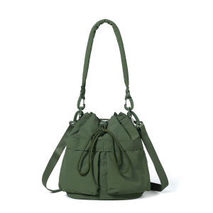 New cross-border drawstring design lulu Bucket bag is lightweight and versatile a casual and simple large-capacity crossbody bag for women