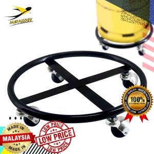 Metallogy Thick  4 Wheel Iron Gas Tank Roller / Metal Gas Stand / Gas Roller Base / Roda Tong Gas