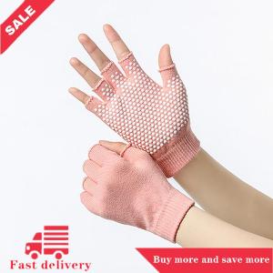 [COD] Women Non-slip Yoga Gloves Breathable Fitness Pilates Half Finger Glove Sport Outdoor Cycling Fishing Workout Mittens For Gym