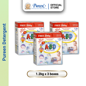 PUREEN A-B-D DETERGENT POWDER 1.2KG X 3 BOXES