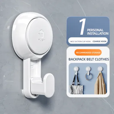 TAILI 4pcs suction cup hooks hole-free strong load-bearing storage non-marking vacuum behind the door hanging bathroom bathroom towel sticky hooks wall mounted toilet non-marking hooks kitchen shelves