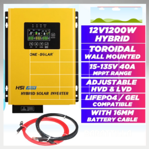 One Solar 12V 1200W Pure Sine Wave Inverter with MPPT Charger One Solar – available in 12V 1200W 24V 3000W and 48V 6000W