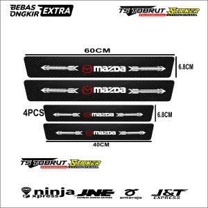 stciker pelindung pijakan kaki carbon 3d pelindung pintu mobil mazda stciker pengaman pintu mlobil mazda unevesal semua mobil mazda bisa cod