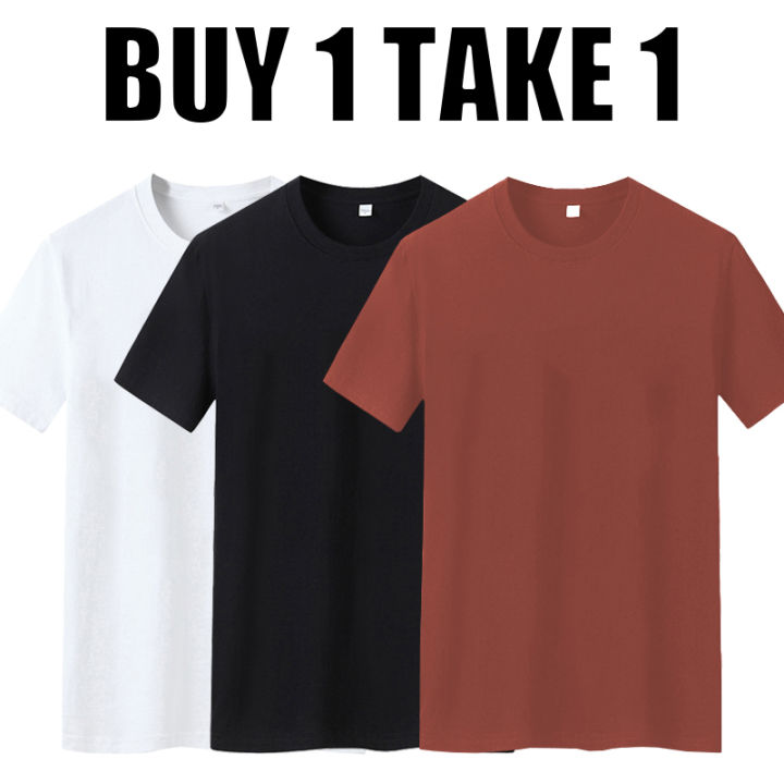 2024 men- Shirt Loose Couples Shirts Cotton T-shirt Crew Neck Black Plain Casual Womenswear