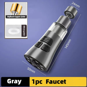 KEBETEME 360° Rotate Kitchen Sink Faucet Extender 3modes Stainless Steel Tap Filter Saver Water Spray Washbasin Faucet