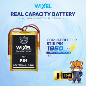 WIXEL Baterai Stick Controller PS4 / PlayStation PS 4 Socket Kecil Besar Real Capacity Batre Batrai Battery Batrei Dual Double Power Stik Remote Remot Controler Kontroler Play Station