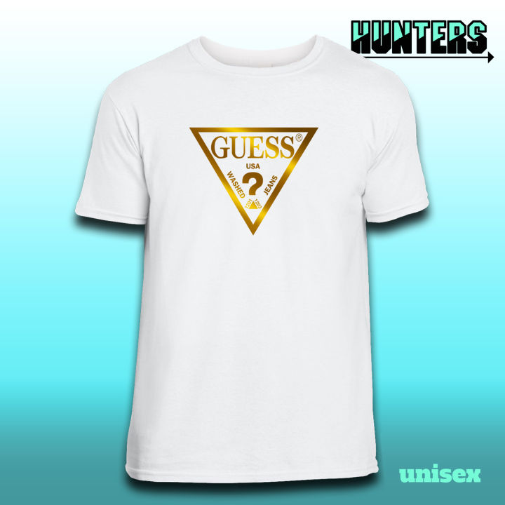 Guess t shirt gold online