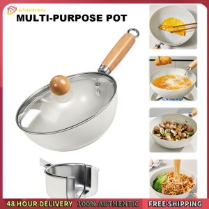 Winnereco Ceramic Woks & Stir-Fry Pans with Cool-Touch Handle Nonstick Wok for Cooking