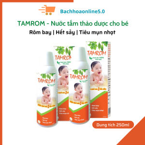 TAMROM - Nước tắm thảo dược ngừa rôm sảy mụn nhọt và thanh nhiệt cơ thể cho bé chai 250ml.